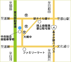 あすなろ整骨院への地図